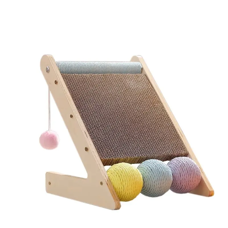 Griffoir d'angle avec balle pour chat