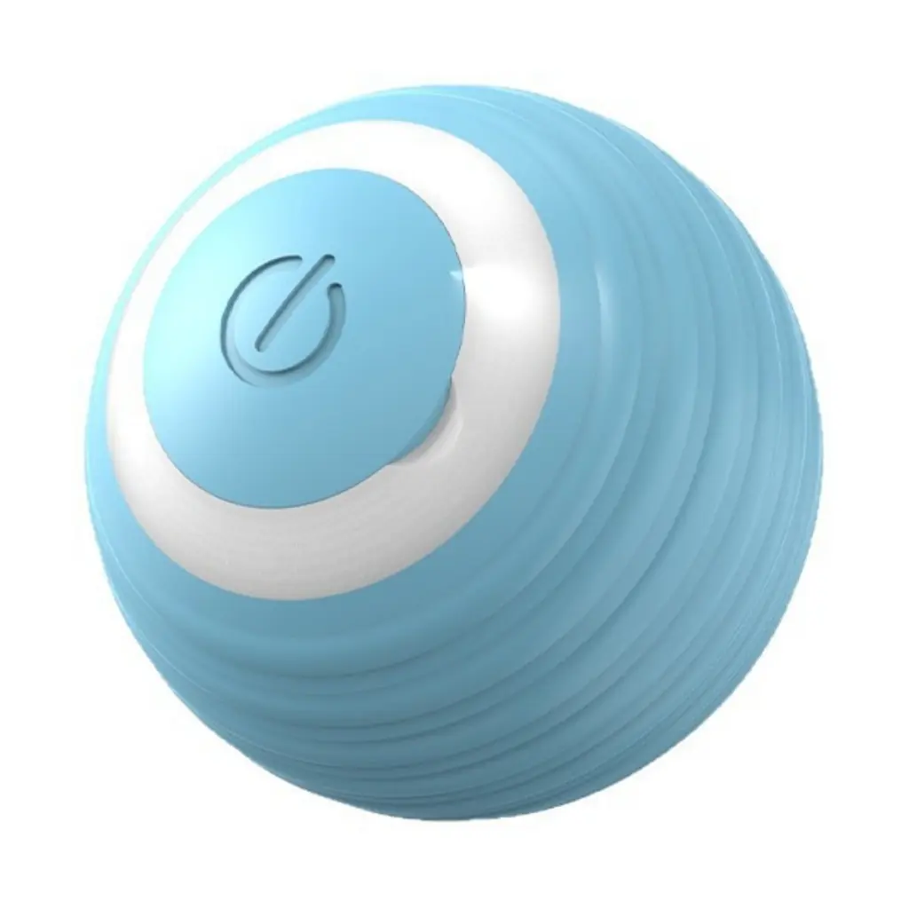 Balle interactive automatique bleue pour chat